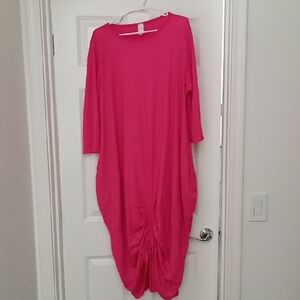 Ladies Strawberry Pink Textured Dress
